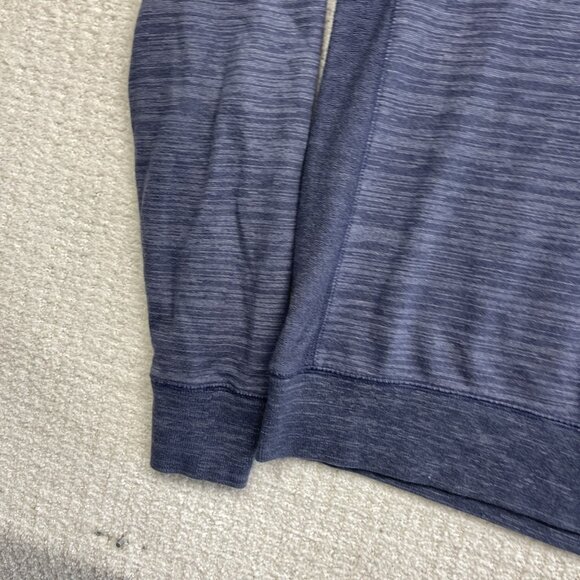 Champion Sweatshirt Men's M Long Sleeve Embroidered V-Stitch Crew Neck Navy - Picture 6 of 12